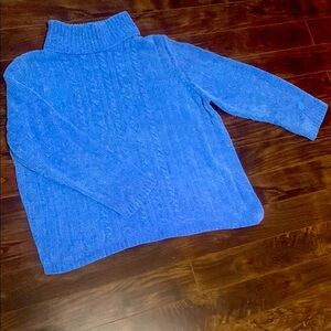 Penmans Stylish Blue Cable Knit Turtleneck Sweater